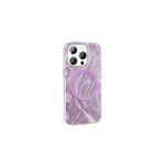Techaks T32144-TCHS Iphone 15 Pro Max Kılıf Magsafe Şarj Özellikli Fırça Boya Desenli Zore Palet Kapak - Pembe