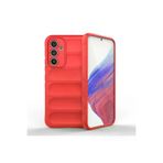 Techaks T32595-TCHS Galaxy A54 Kılıf Esnek Tpu Oyuklu Arka Yüzey Tasarımlı Zore Etnik Silikon Kapak - Kırmızı