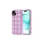 Techaks T32674-TCHS Iphone 15 Plus Kılıf Parlak Esnek Silikon Zore Dom Dom Kapak - Lila