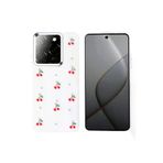 Techaks T36297-TCHS Tecno Spark 20 Pro 5G Kılıf Airbag Tasarımlı Simli Şeffaf Kutup Kapak - Kiraz