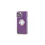 Techaks TCHS-23066 Iphone 13 Pro Uyumlu Zore Kongo Kılıf-Koyu Mor