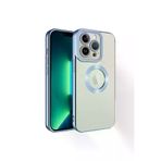 Techaks TCHS-25562 Iphone 11 Pro Kılıf Kamera Lens Korumalı Kenarları Renkli Logo Gösteren Omega Kapak-Sierra Mavi