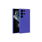 Techaks TCHS-26030 Galaxy S23 Ultra Uyumlu Yumuşak Dokulu Renkli İnce Silikon Soft Kapak Premier-Saks Mavi