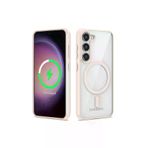 Techaks TCHS-26534 Galaxy S23 Plus Uyumlu Magsafe Wireless Şarj Özellikli Silikon Zore Ege Kılıf-Pembe