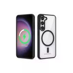 Techaks TCHS-26534 Galaxy S23 Plus Uyumlu Magsafe Wireless Şarj Özellikli Silikon Zore Ege Kılıf-Siyah