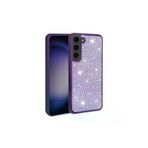 Techaks TCHS-27002 Galaxy S23 Plus Uyumlu Parlak Taşlı Tasarım Zore Ston Kılıf-Derin Mor