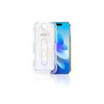 Techaks TCHS29888 Iphone 15 Plus Uyumlu Zore Kolay Uygulama Aparatlı 5D Magic Glass Cam Ekran Koruyucu