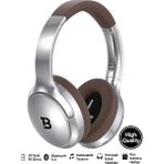 Tech&bello accessories Kablosuz Kulaküstü Gümüş kahverengi Bluetooth Kulaklık Stereo-Mikrofon-Aux HK-033 - Gümüş - Kahverengi