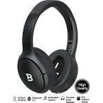 Tech&bello accessories Kablosuz Kulaküstü Siyah Bluetooth Kulaklık Stereo-Mikrofon-Aux HK-033