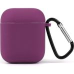 Tech&bello accessories Premium Silikon 1 ve 2 Nesil Koruyucu Içi Kumaş Kulaklık Kılıfı - Eflatun