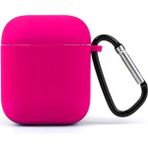 Tech&bello accessories Premium Silikon 1 ve 2 Nesil Koruyucu Içi Kumaş Kulaklık Kılıfı - Pembe
