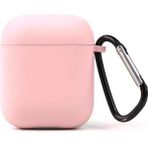 Tech&bello accessories Premium Silikon 1 ve 2 Nesil Koruyucu Içi Kumaş Kulaklık Kılıfı - Toz Pembe