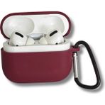 Tech&bello accessories Premium Silikon Pro ve Pro 2 Nesil Premium Koruyucu Içi Kumaş Kulaklık Kılıfı - Bordo