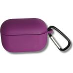 Tech&bello accessories Premium Silikon Pro ve Pro 2 Nesil Premium Koruyucu Içi Kumaş Kulaklık Kılıfı - Koyu Mor