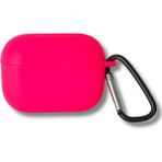 Tech&bello accessories Premium Silikon Pro ve Pro 2 Nesil Premium Koruyucu Içi Kumaş Kulaklık Kılıfı - Koyu Pembe