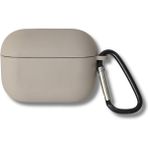 Tech&bello accessories Premium Silikon Pro ve Pro 2 Nesil Premium Koruyucu Içi Kumaş Kulaklık Kılıfı - Krem