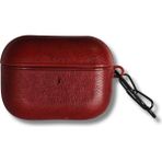 Tech&bello accessories Pro ve Pro 2 Nesil Premium Deri Görünümlü Kulaklık Kılıfı Estetik Koruyucu - Kırmızı