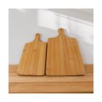 Techbutiq Store 2 Boy Bambu Kesme Tahtası Seti, Bambu Kesim Tahtası, Bambu Et Tahtası | Pratik ve Dayanıklı 2 Boy Bambu Kesme Tahtası Seti - Mutfakta Kesme Işlemlerini Kolaylaştırın! - Ahşap