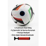 TECHCG Futbol Topu Dünya Kupası Tasarımı Profosyonel Top Halı Saha Çim Saha + Demir Hava Pompası Renkli
