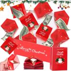 TECHEEL Noel Pop Up Hediye Kutusu Kutular Pop Up Patlama Kutusu Hediye Kutuları Noel Sürpriz Kutusu Para Hediyesi Noel Sürprizi DIY Hediye Kutusu Ebeveynler, Sevgililer, Çocuklar ve Arkadaşlar için