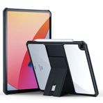 TECHGEAR Apple iPad 10,2 inç 2021/2020/2019 (7. / 8. / 9. Nesil) için Sert Kılıf Birinci Sınıf İnce Hibrit Sert Sağlam Koruyucu Tampon Kılıf, Standlı, Ağır Hizmet Koruması Şeffaf Arka
