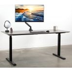 Techly 17-32 İnç Gazlı Yaylı Tekli Monitör Kolu Metal Masa Üstü Bağlantı Tipi ile Ergonomik Kullanım - Siyah