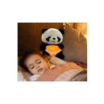 Techmarketi Panda sevimli uyku arkadaşı nefes alan peluş oyuncak müzikli