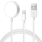 Techmaster 2in1 Apple Watch 7 8 9 Ultra iPhone 11 12 13 14 Pro Max Uyumlu 15W Destekli Şarj Kablosu
