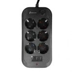 Techmaster 3 Usb Akim Cocuk Korumali 6Li Priz 2Mt Kablo