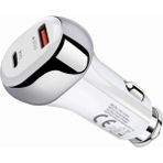Techmaster 38W Pd 20W Qc 3.0 18W Hızlı Araç Şarj Cihazı YSY312 Beyaz - Siyah