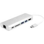 Techmaster 6 in 1 Type-C To Hdmi 2 Usb 3.0 Gigabit Sd Kart Type C Çevirici
