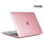 Techmaster Apple Macbook Pro 15 2016 A1707 Kristal Şeffaf Kapak Pembe Kılıf