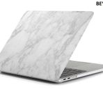Techmaster Apple Macbook Pro 15 2016 A1707 Mermer Desenli Kapak Beyaz Kılıf