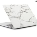 Techmaster Apple Macbook Pro 15 2016 A1707 Mermer Desenli Kapak Gri Kılıf