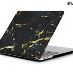 Techmaster Apple Macbook Pro 15 2016 A1707 Mermer Desenli Kapak Siyah Kılıf