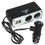 Techmaster Araba Soket Araç Çakmak Çoklayıcı 2 Usb Çoğaltıcı