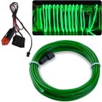 Techmaster Araç İçi Torpido Şerit Ledi Renkli İp Neon Led 5 Metre Yeşil