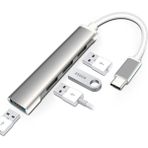 Techmaster TME Type-C USB 3.1 4 USB 3.0 Hub Adaptörü C809 Gümüş Renk OTG Çoğaltıcı