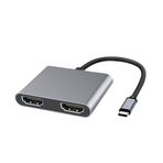 Techmaster Type-C 2x HDMI 4K 2k Çıkışlı Görüntü Aktarım Kablosu