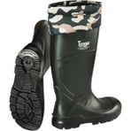 Techno Boots Su Geçirmez O4 Konçlu Çelik Burunsuz Poliüretan Çizme - Haki Yeşil