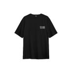 Techno Festival Music House Periyodik Tablo Sırt Ön Baskılı Oversize Tişört Unisex T-Shirt Siyah