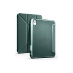 Techno Guru Apple iPad Mini 2021 (6.nesil) Kılıf Zore Tri Folding Kalem Bölmeli Standlı Kılıf - Koyu Yeşil