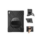 Techno Guru Apple iPad Pro 12.9 2018 (3.nesil) Kılıf Ultra Koruma Sağlayan Tutma Bölmeli Tablet Defender Sert Silikon Kılıf - Siyah