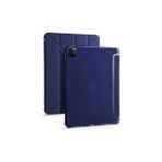 Techno Guru Apple iPad Pro 12.9 2022 M2 Kılıf Zore Tri Folding Kalem Bölmeli Standlı Kılıf - Lacivert