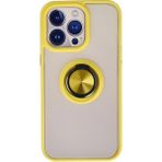 Techno Guru iPhone 15 Pro Kılıf Arkası Buz Tasarımlı ve Yüzüklü Kenarları Renkli Şık Montreal Yüzüklü Silikon Kapak