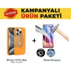 Techno Guru iPhone 15 Pro Max Magsafe Kılıf ve Ekran Koruyucu Içerikli Ekonomik Paket - Turuncu