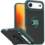 Techno Guru iPhone 17 Air Kılıf Arkası Buz Tasarımlı ve Yüzüklü Kenarları Renkli Şık Montreal Yüzüklü Silikon Kapak - Yeşil