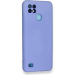 Techno Guru Realme C21 Kılıf Içi Kadife Kaplı Nano Silikon Kapak - Lila