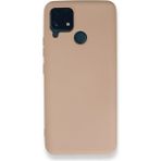 Techno Guru Realme C25S Kılıf Içi Kadife Kaplı Nano Silikon Kapak - Pudra