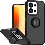 Techno Guru Redmi 15C 4g Kılıf Arkası Buz Tasarımlı ve Yüzüklü Kenarları Renkli Şık Montreal Yüzüklü Silikon Kapak - Siyah